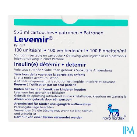Levemir Penfill 5x3ml 100 U/ml 2