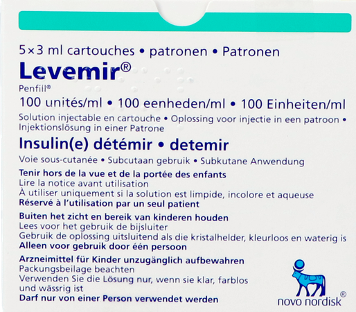 Levemir Penfill 5x3ml 100 U/ml 1