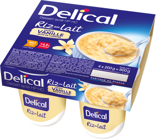 Delical Rijstpap Vanille 4x200g 2
