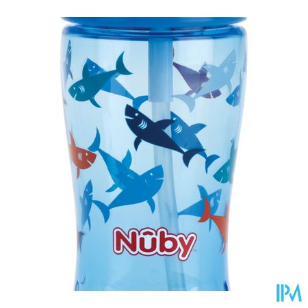 Nuby Flip-it Beker Uit Tritan Blauw 360ml 3j+