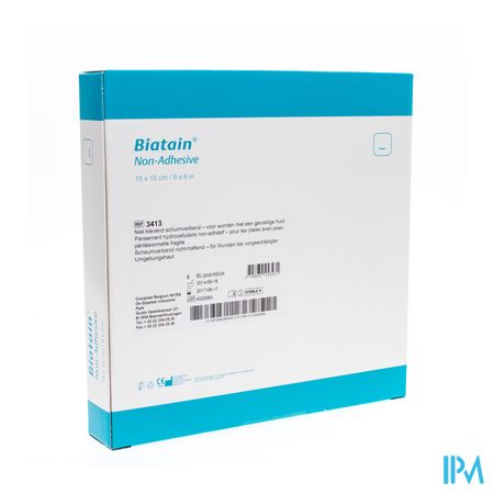 Biatain Schuimverband N/adh 15,0x15,0cm 5 33413