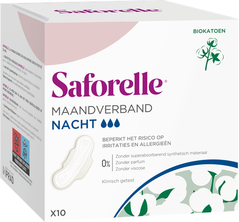 Saforelle Maandverbanden Nacht 10 3
