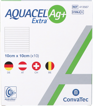 Aquacel Ag+ Extra 10 X 10cm 10 413567 4