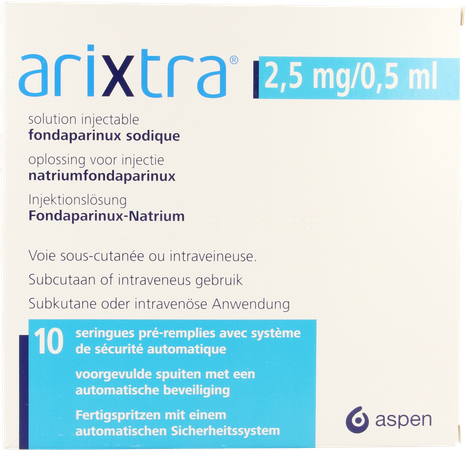 Arixtra 2,5mg/0,5ml Opl Inj Voorgevulde Spuit 10 1