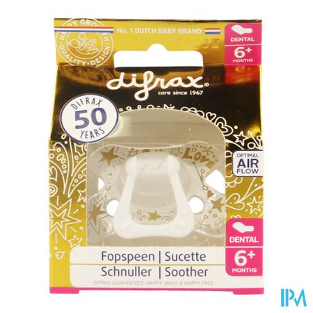 Difrax Sucette 6m+ Dental Or 1