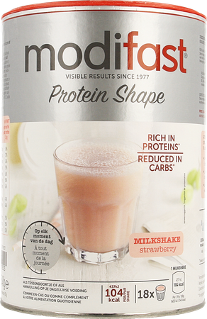 Modifast Protiplus Milkshake Aardbei 540g 2