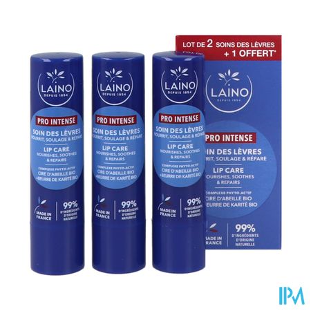 Laino Set 3 Bijenwas Lipverzorging 4g 4