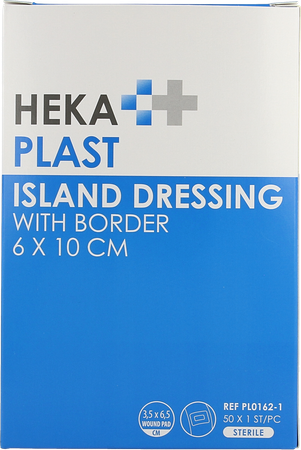Hekaplast Border Eilandpleister Steriel 6x10cm 50 1