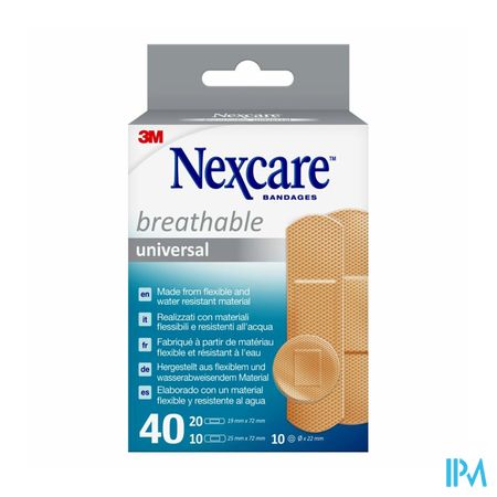 Nexcare 3m Breathable Univer. Strips 40 N0340as