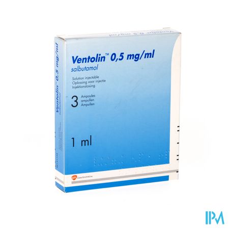 Ventolin Amp Inj 3 X 0,5mg/1ml