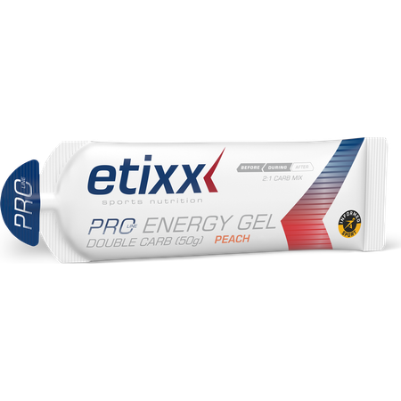 Etixx Double Carb Energy Gel Proline Peach 12x60ml 3