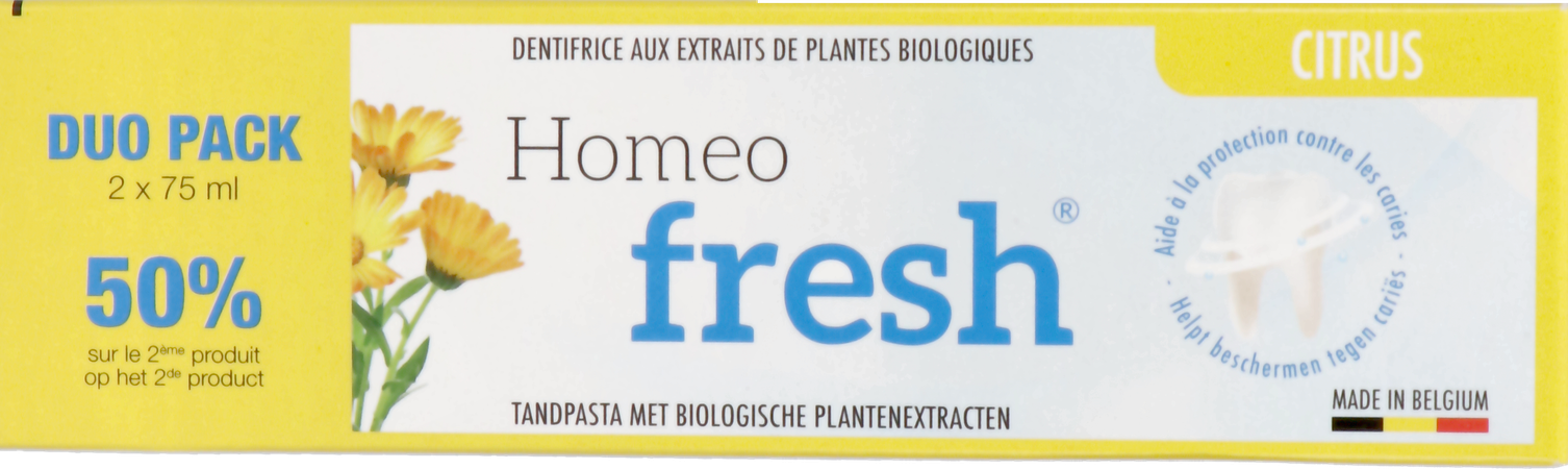 Homeofresh Citrus Tandpasta Duo Pack 2x75ml 7