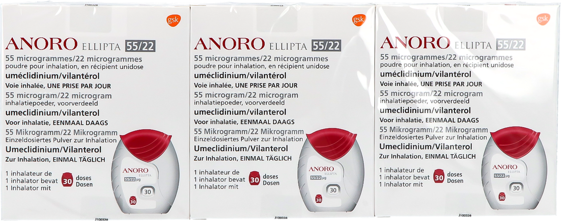 Anoro Ellipta 55/22mcg Pulv Inhal Multidose 90 2