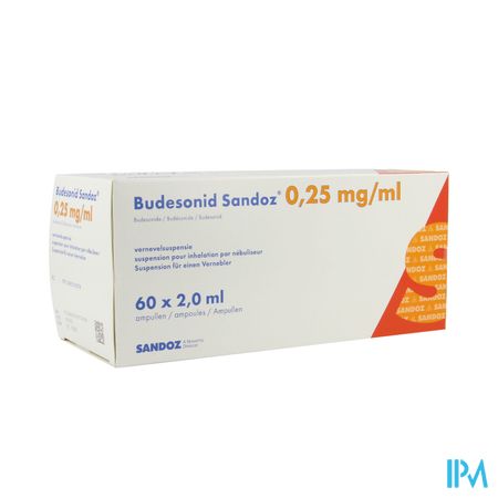 Budesonid Sandoz 0,25mg/ml Vernevelsusp Amp 60