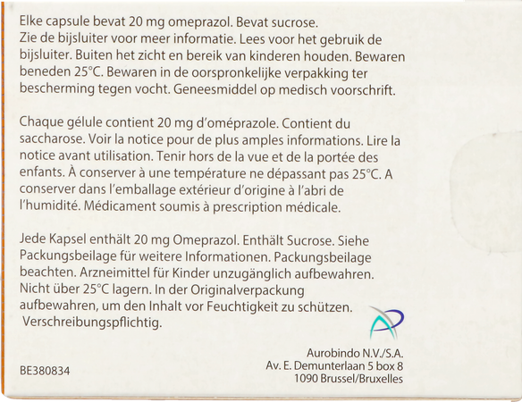 Omeprazol Ab 20mg Maagsapresist. Caps 28 Blister 3