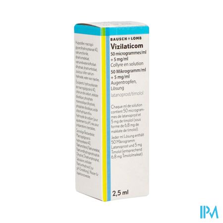 Vizilaticom 50mcg/ml+5mg/ml Collyre Sol 1x2,5ml