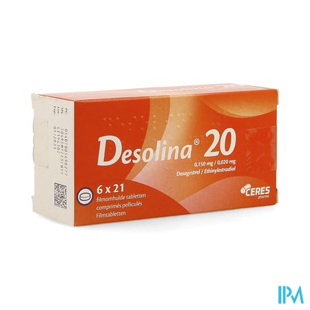 Desolina 20 0,020mg/0,150mg Comp 6 X 21