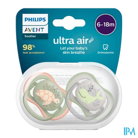 Philips Avent Fopspeen +6m Ultra Air Dieren Mix 3