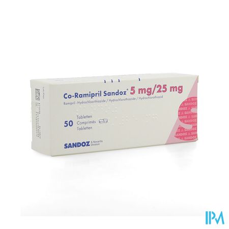 Co Ramipril Sandoz 5mg/25mg Comp 50