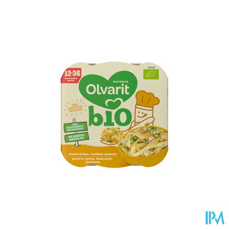 Olvarit Bio 12-36m Doperwt. Venkel Quinoa