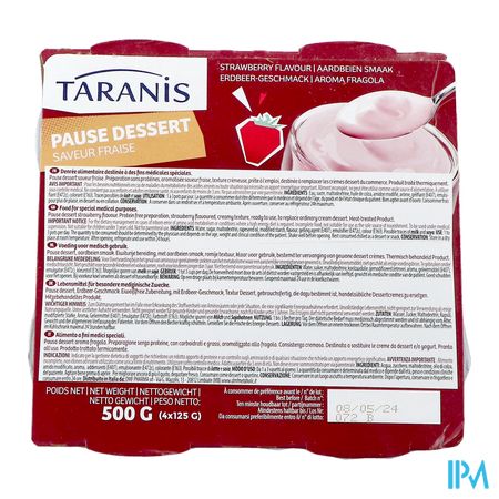 Taranis Pause Dessert Aardbeien 4x125g 1