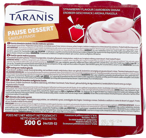 Taranis Pause Dessert Aardbeien 4x125g 1