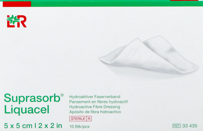 Suprasorb Liquacel Verband 5x 5cm 10 33435-180020 2
