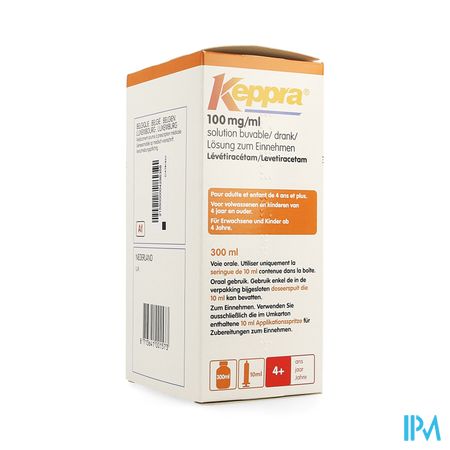 Keppra 100mg/ml siroop (300ml-10ml spuit)