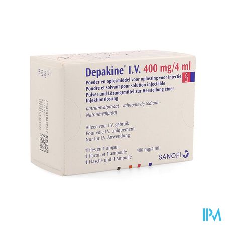 Depakine 1 Fl Iv 400mg + Solv 4ml