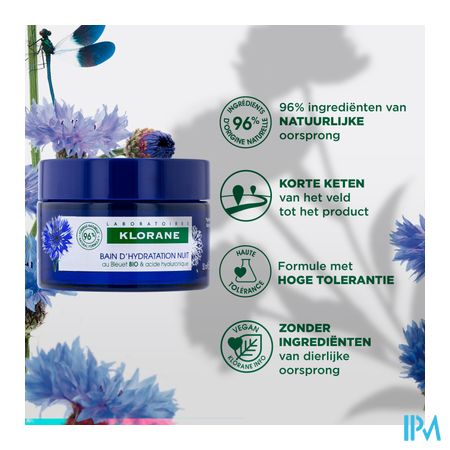 Klorane Gezicht Korenbloem Nacht Hydra Bad 50ml 12