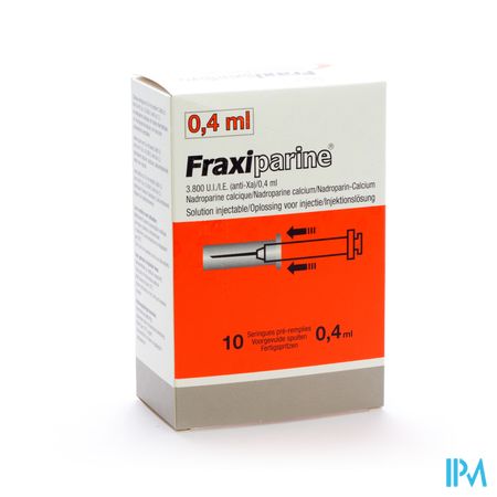 Fraxiparine Ser 10 X 0,4ml 3800 Ui Axa