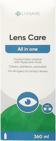 Livsane Eyes Lens Care All In One 360ml + Houder 1