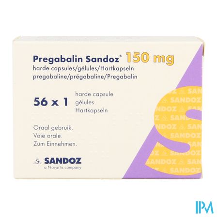 Pregabaline Sandoz 150mg Caps Dur 56 5