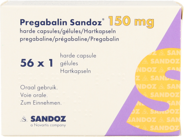 Pregabaline Sandoz 150mg Harde Caps 56 5
