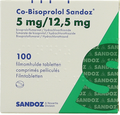 Co Bisoprolol Sandoz 5mg/12,5mg Comp Pell 100 3