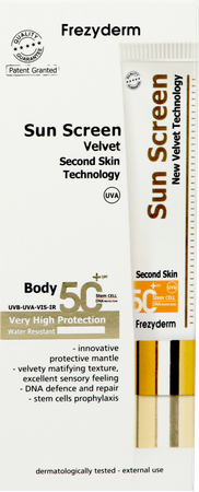 Frezyderm Sunscreen Velvet Body Spf50+125ml 1