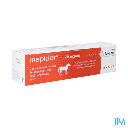 Mepidor 20mg/ml Sols Inj 6x10ml