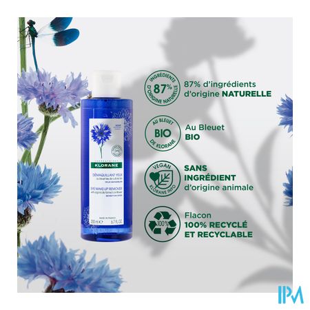 Klorane Gezicht Korenbloem Demaquill. Ogen 200ml 8