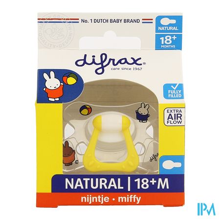 Difrax Fopspeen Natural 18m+ Nijntje 1