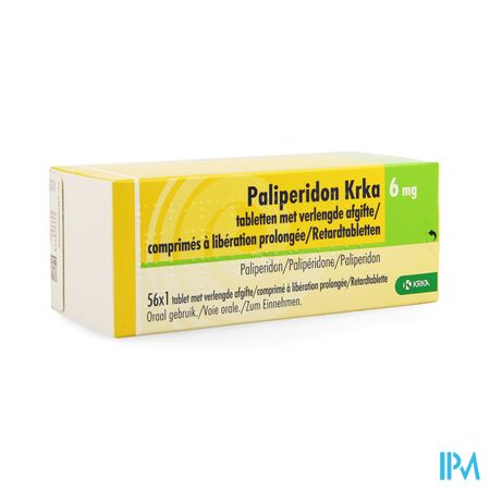 Paliperidon Krka 6mg Verlengde Afgifte Comp 56x6mg