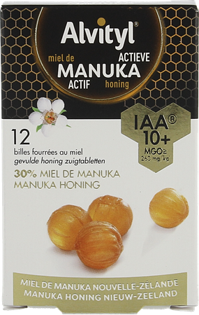 Alvityl Gevulde Zuigtabl Manuka Iaa 10+ 12 1
