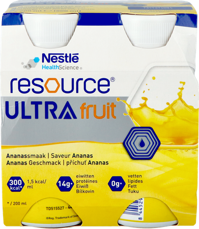 Resource Ultra Fruit Ananassmaak 4x200ml 1
