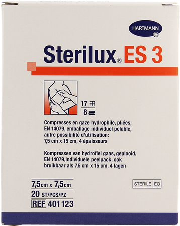 Sterilux Es3 Kp Ster 8pl 7,5x 7,5cm 20 2050171 1