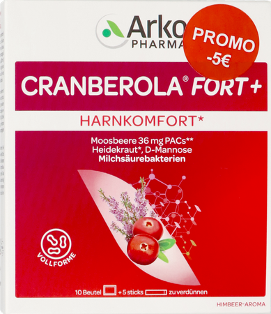 Cranberola Fort Plus Sach 10 + Stick 5 Promo -€5 6