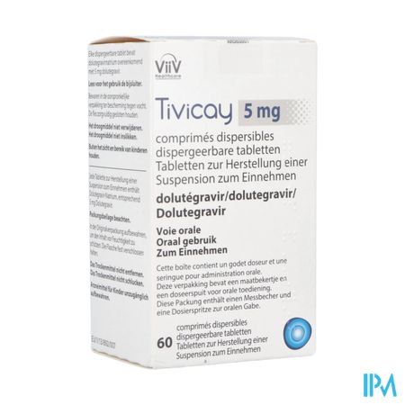 Tivicay 5mg Tabl Dispers. 60 X 5mg