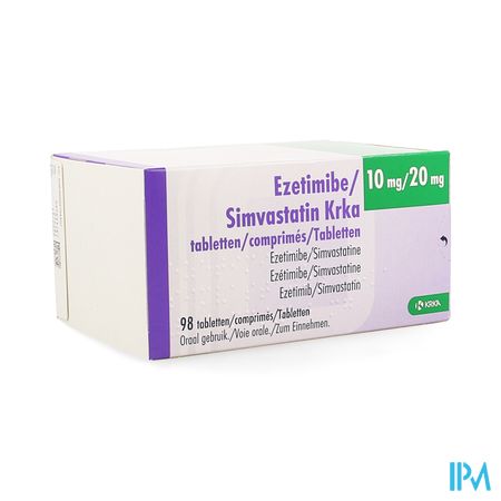 Ezetimibe Simvastatin Krka 10mg/20mg Comp 98