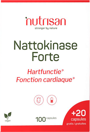 Nattokinase Forte Caps 100+caps 20 Gratis Nutrisan 1
