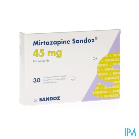 Mirtazapine Sandoz 45mg Orodisp Tabl 30