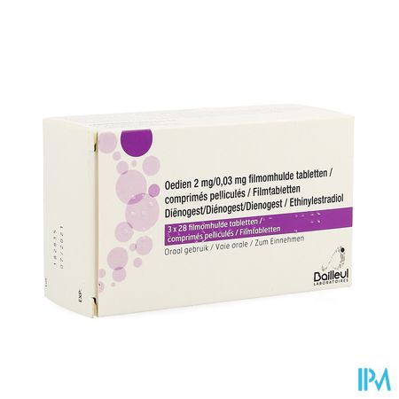 Oedien 2mg/0,03mg Filmomh Tabl 3 X 28