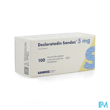 Desloratadine Sandoz 5mg Filmomh Tabl 100 X 5mg